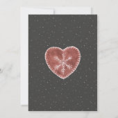 Rijstland Heart Winter Weddenschap Kaart (Achterkant)