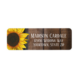 Rijstland - Zonnebloemen - Aangepast huwelijk Etiket