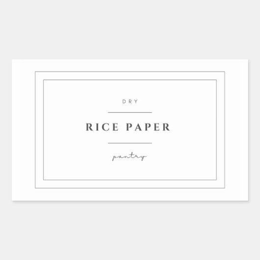 Rijstpapier Food Label Stickers (Voorkant)