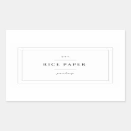 Rijstpapier Food Label Stickers