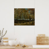 Rijstrook met populieren bij Nuenen - Van Gogh - c Poster (Keuken)