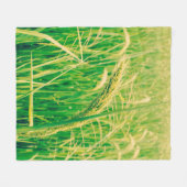 Rijstveld op het platteland en verse, styleabstr fleece deken (Voorkant (Horizontaal))