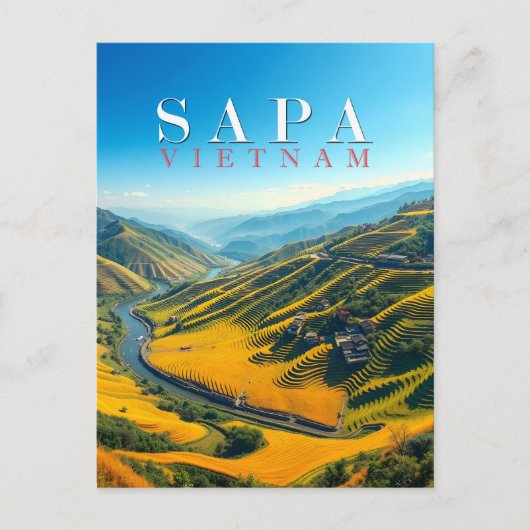 Rijstvelden in Sapa, Vietnam Briefkaart (Voorkant)