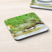 Rijstvelden voorbereiden met Oxen Abstract Drankjes Onderzetter (Linkerzijde)