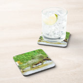 Rijstvelden voorbereiden met Oxen Abstract Drankjes Onderzetter (Rechterzijde)