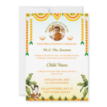 Rijstvoedingsuitnodiging, Annaprashan Kaart