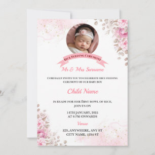 Rijstvoedingsuitnodiging, Annaprashan Kaart