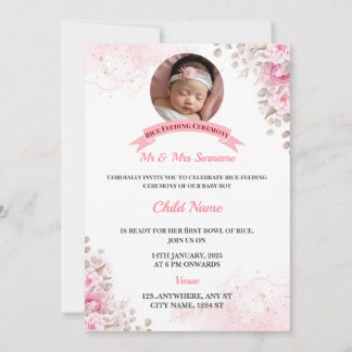 Rijstvoedingsuitnodiging, Annaprashan Kaart