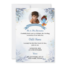 Rijstvoedingsuitnodiging, Annaprashan Kaart