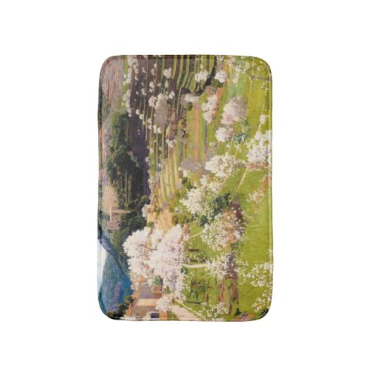 Rijtentuin in Mallorca (door Santiago Rusiñol) Badmat (Voorkant Verticaal)