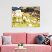 Rijtentuin in Mallorca (door Santiago Rusiñol) Canvas Afdruk (Insitu (Woonkamer))