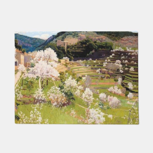 Rijtentuin in Mallorca (door Santiago Rusiñol) Deurmat (Voorkant)