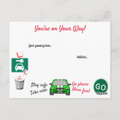 Rijtest geslaagd Gefeliciteerd Briefkaart (Achterkant)