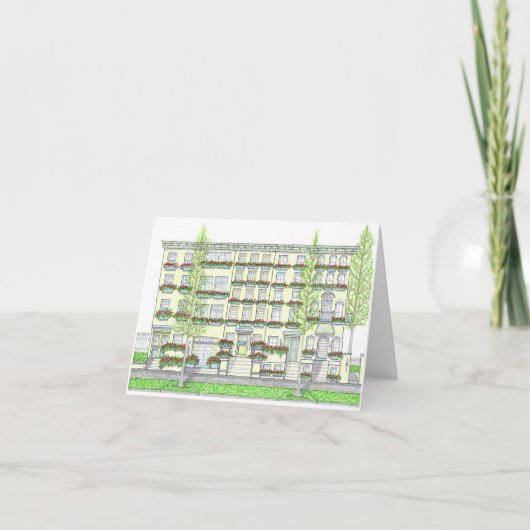 Rijtjeshuis Lente Notitiekaarten (Voorkant)