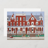 Rijtjeshuizen Ansichtkaart Briefkaart (Voorkant / Achterkant)