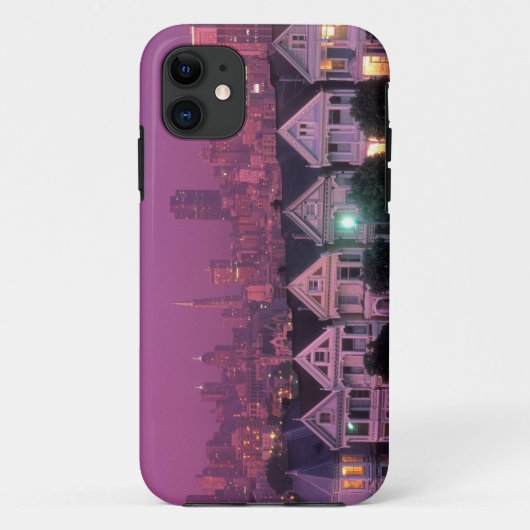 Rijtjeshuizen bij zonsondergang in San Francisco, Case-Mate iPhone Case (Achterkant)