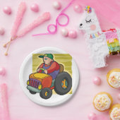 rijtuig voor Boerderij van landbouwer Papieren Bordje (Feest)