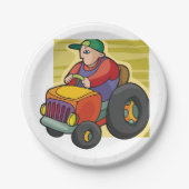 rijtuig voor Boerderij van landbouwer Papieren Bordje (Voorkant)