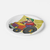 rijtuig voor Boerderij van landbouwer Papieren Bordje (Gekanteld)