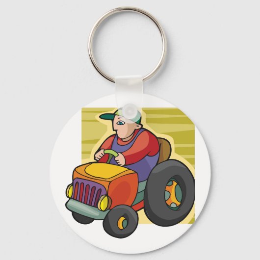 rijtuig voor Boerderij van landbouwer Sleutelhanger (Voorkant)