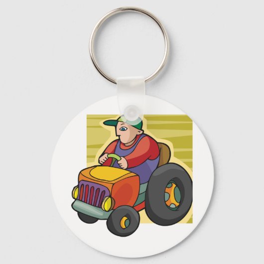 rijtuig voor Boerderij van landbouwer Sleutelhanger (Achterkant)