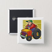 rijtuig voor Boerderij van landbouwer Vierkante Button 5,1 Cm (Voorkant /achterkant)