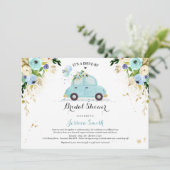 Rijvaardigheid en bediening met bridal Shower Invi Kaart (Staand voorkant)
