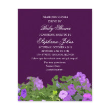 Rijvaardigheid en bediening van Baby shower Paarse