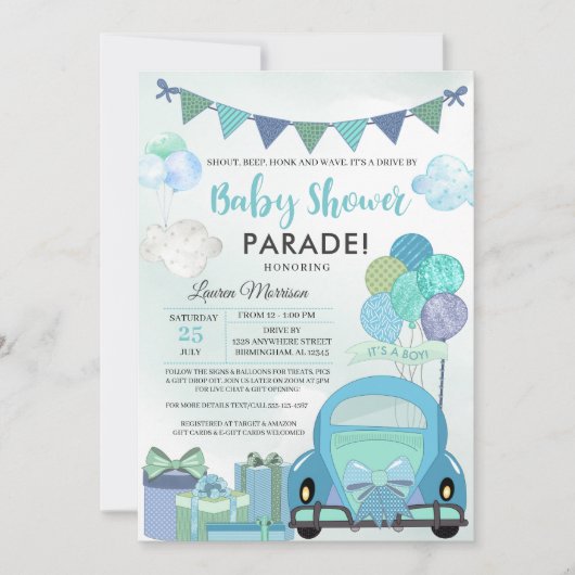 Rijvaardigheid en bediening van Baby showers Kaart (Voorkant)