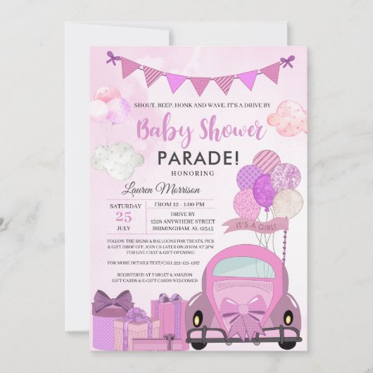 Rijvaardigheid en bediening van Baby showers Kaart (Voorkant)