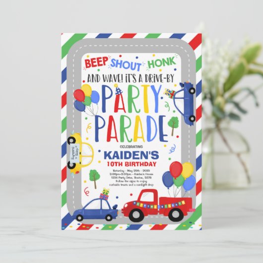 Rijvaardigheid en bediening van de Birthday Parade Kaart (Staand voorkant)