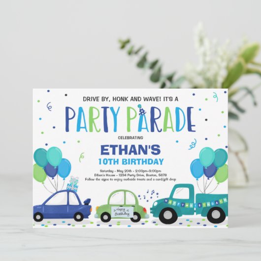 Rijvaardigheid en bediening van de Birthday Parade Kaart (Staand voorkant)