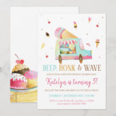 Rijvaardigheid en bediening van Ice Cream - uitnod Kaart (Voorkant / Achterkant)