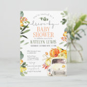 Rijvaardigheid en bediening van pompoenBaby shower Kaart (Staand voorkant)