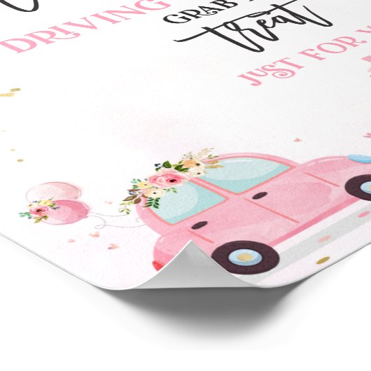 Rijvaardigheid en het gebruik van Baby shower Beha Poster (Hoek)