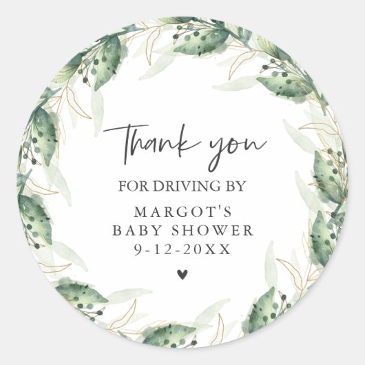 Rijvaardigheid en het gebruik van Baby shower Gree Ronde Sticker (Voorkant)
