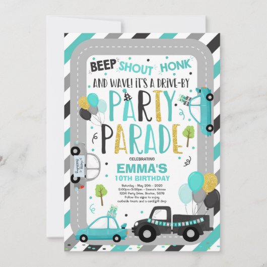 Rijvaardigheid en het gebruik van Blauwgroen parad Kaart (Voorkant)