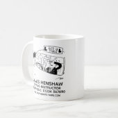 Rijvaardigheid en het gebruik van een leerschool koffiemok (Voorkant links)