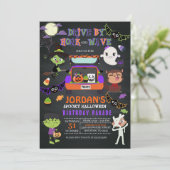 Rijvaardigheid en het gebruik van Halloween Birthd Kaart (Staand voorkant)