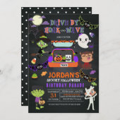 Rijvaardigheid en het gebruik van Halloween Birthd Kaart (Voorkant / Achterkant)