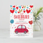 Rijvaardigheid en het gebruik van Valentijn Baby s Kaart (Staand voorkant)