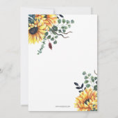 Rijvaardigheid en het gebruik van zonnebloemen Gen Kaart (Achterkant)