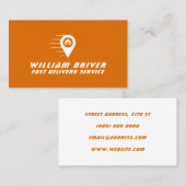 Rijvaardigheid en het leveren van sinaasappel visitekaartje (Voorkant / Achterkant)