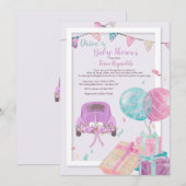 Rijvaardigheid met Baby shower-uitnodiging Kaart (Voorkant / Achterkant)