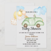 Rijvaardigheid met Baby shower-uitnodiging Kaart (Voorkant / Achterkant)