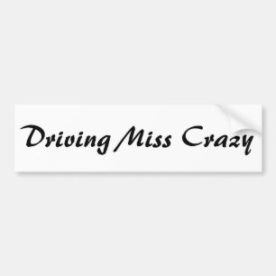 Rijvaardigheid Miss Crazy Bumpersticker