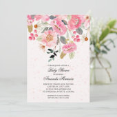 Rijvaardigheid op Baby shower Waterverf Flowers Ui (Staand voorkant)