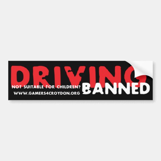Rijverbod? Bumpersticker (Voorkant)