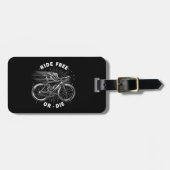 Rijvrij of sterven fietsen bagagelabel (Voorkant horizontaal)