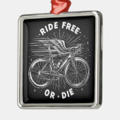 Rijvrij of sterven fietsen metalen ornament (Links)